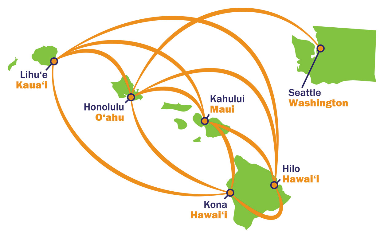 Aloha Air Cargo Route Map